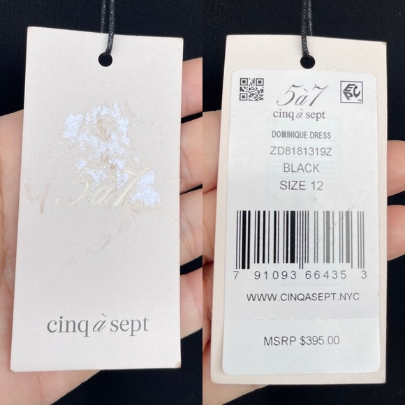CINQ À SEPT Dominique V-Neck Ruffle Dress size 12 - Picture 10 of 13
